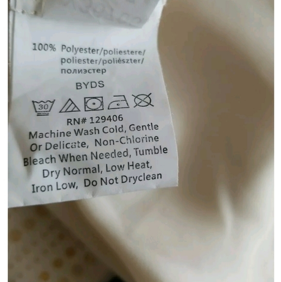 VENUS Ivory Black Gold Studs Full Zipper Down Long‎ Sleeve Cutout Blouse Size M - Picture 3 of 8